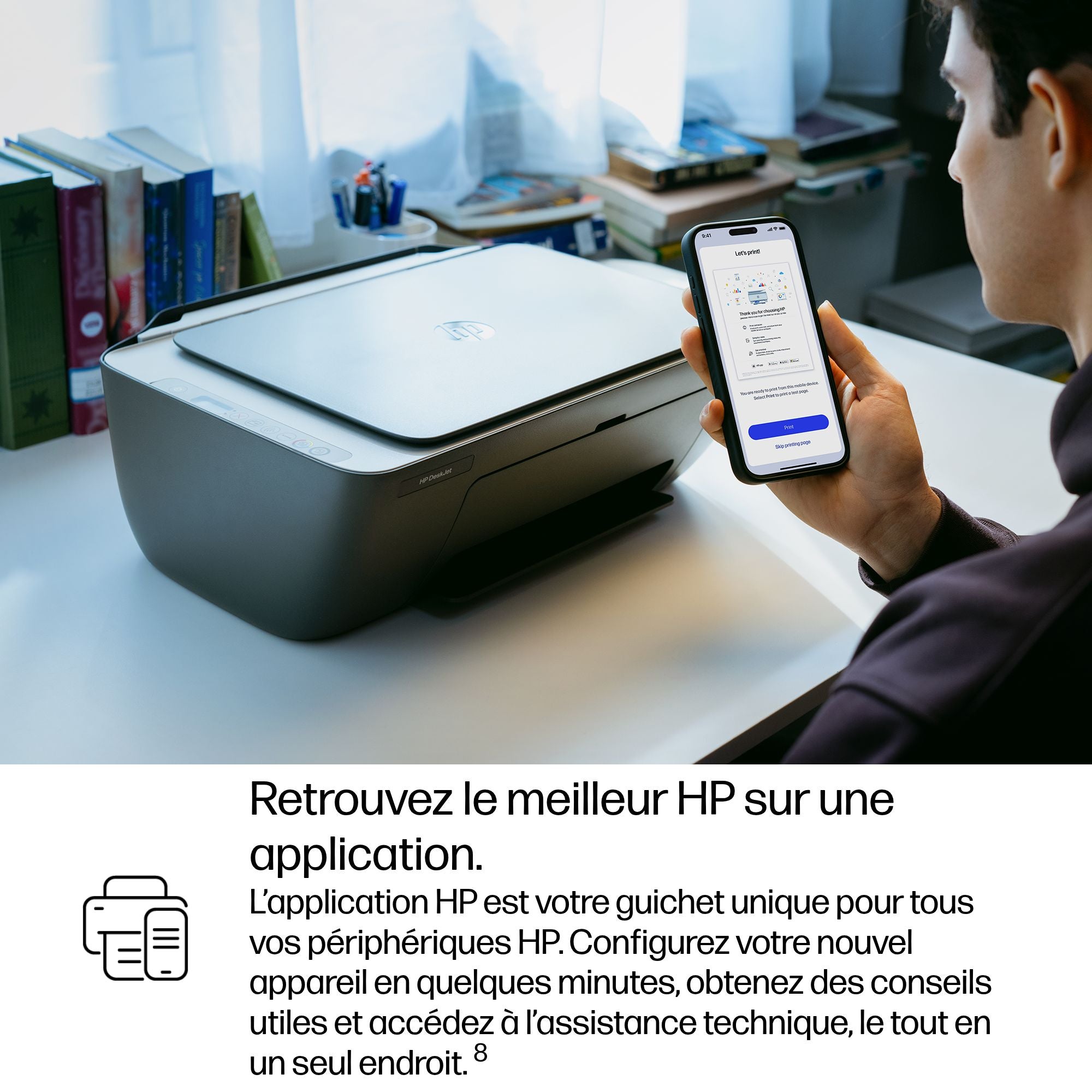 HP DeskJet 2910 Sans fil All-in-One Couleur Imprimante, Instant Ink