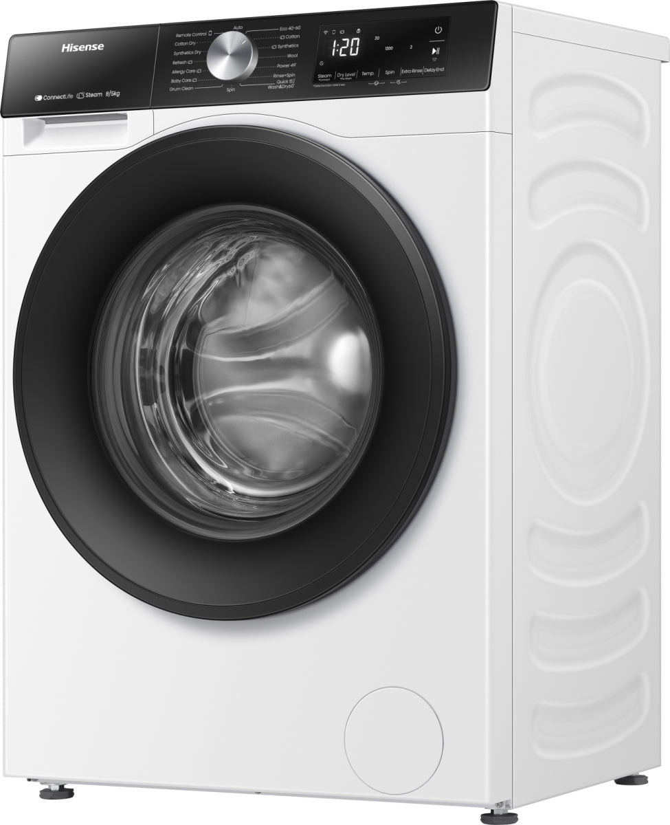 Hisense WD3S8043BW3 machine à laver avec sèche linge Pose libre Charge avant Blanc - vue 4