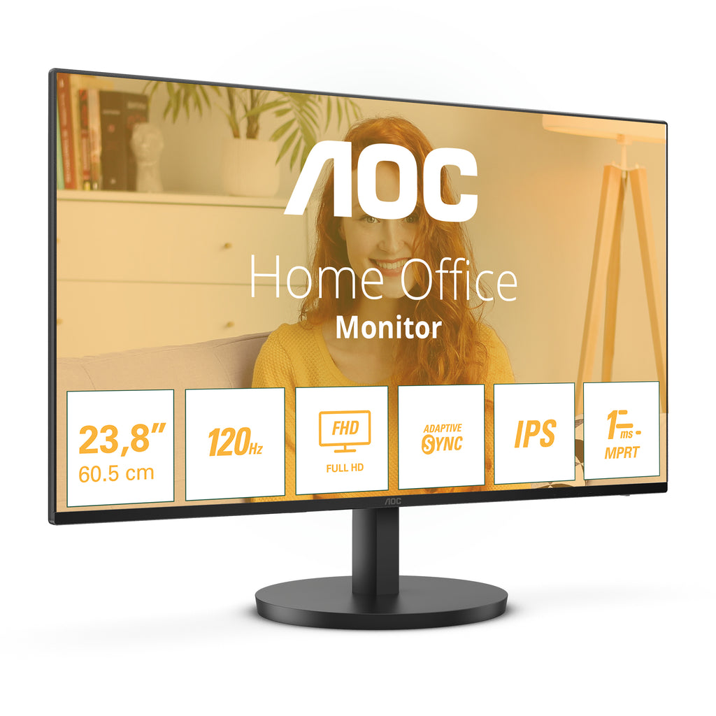 AOC B3 24B3HA2/75 écran plat de PC 60,5 cm (23.8") 1920 x 1080 pixels Noir