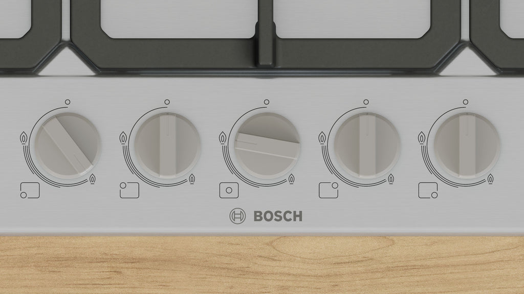 Bosch Bosch Serie 4 PGQ7B5K90 plaque Acier inoxydable Intégré 75 cm Gaz 5 zone(s)