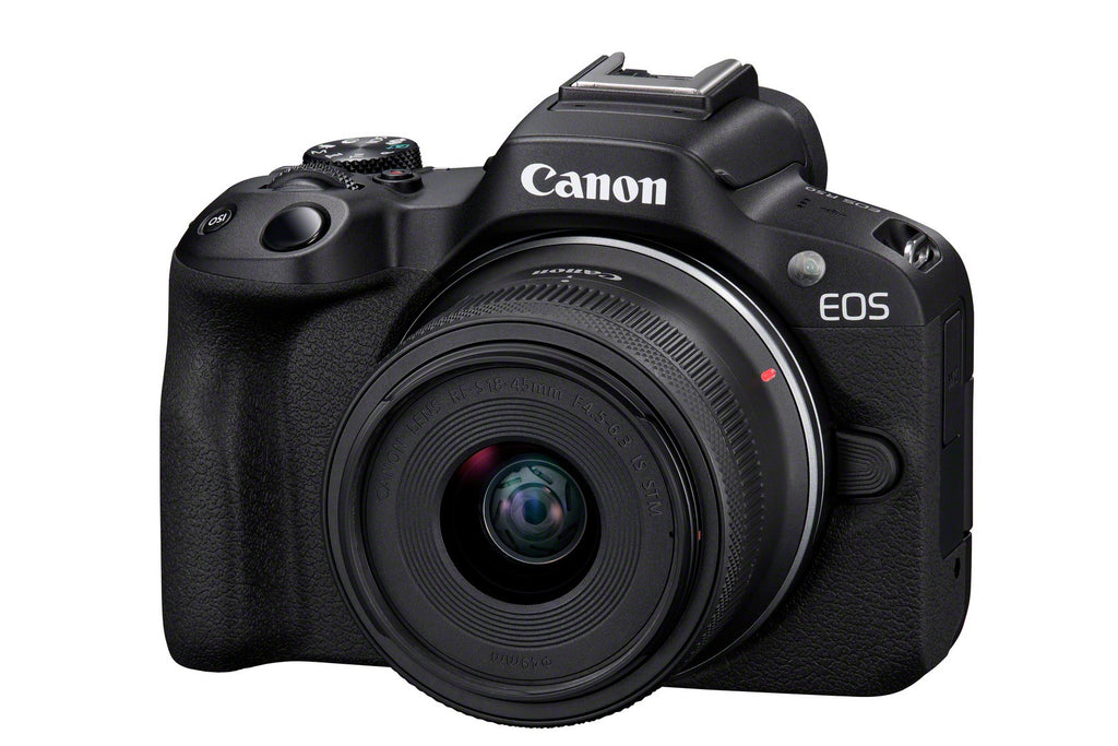 Canon EOS R50 Kit avec Objectif RF-S 18-45mm F4.5-6.3 IS STM, 24,2 MP CMOS, Noir