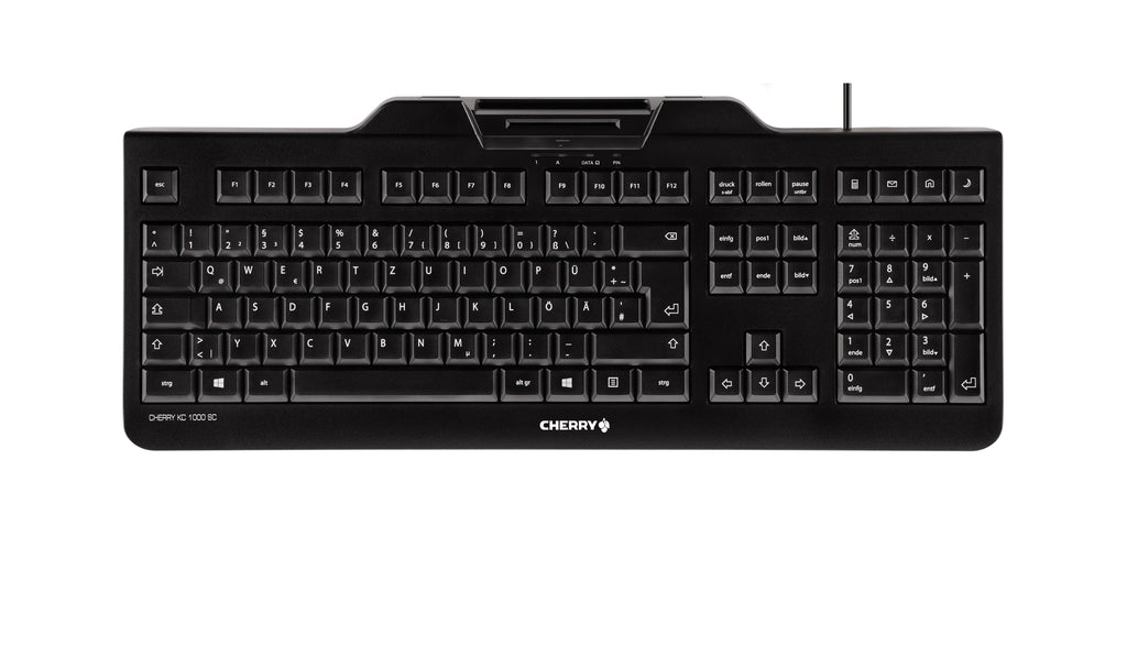 Cherry KC 1000 SC Clavier Filaire avec Lecteur de Cartes à Puce, USB, AZERTY, Noir