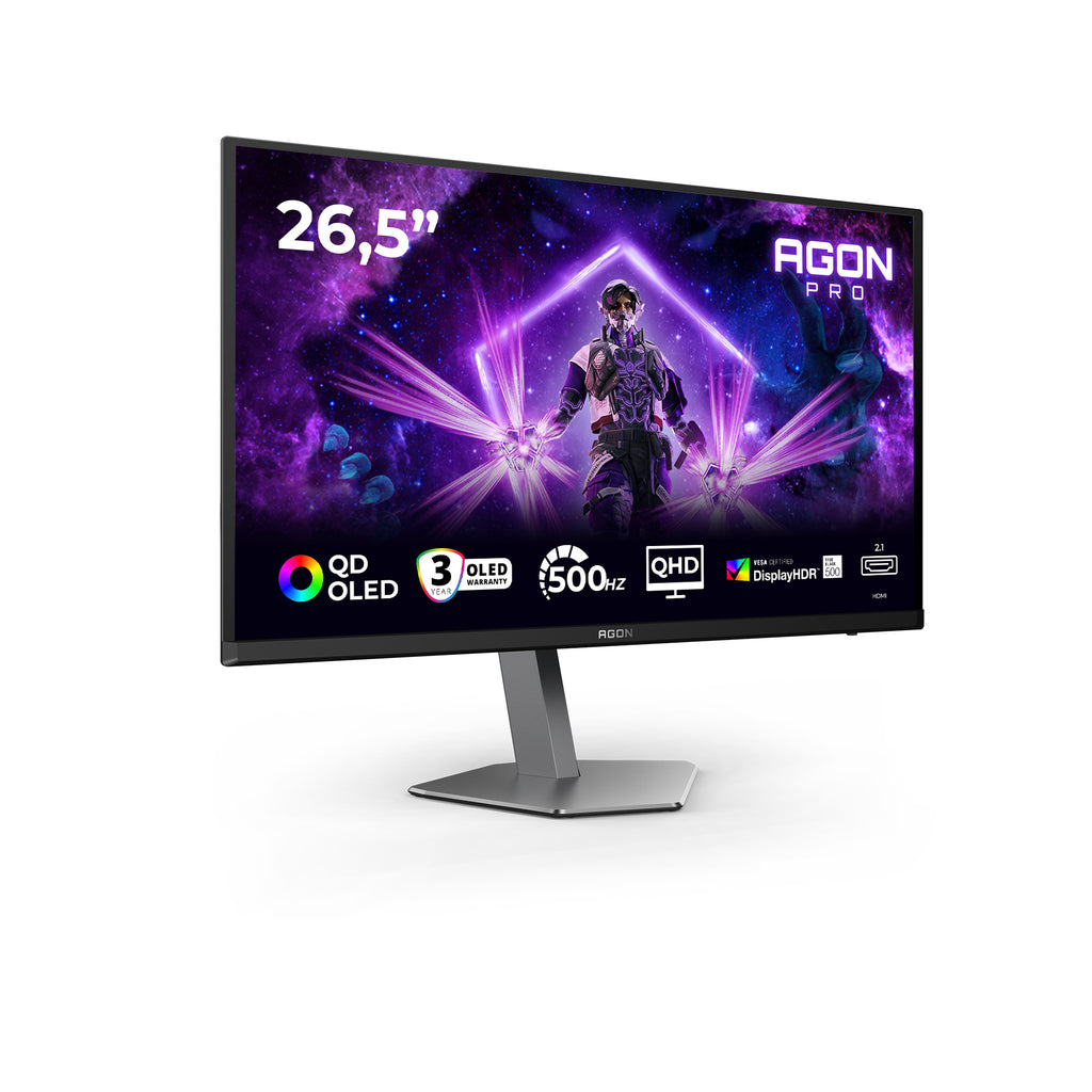 AOC AGON PRO AG276QKD2 écran plat de PC 67,3 cm (26.5") 2560 x 1440 pixels Quad HD QD-OLED Noir, Gris