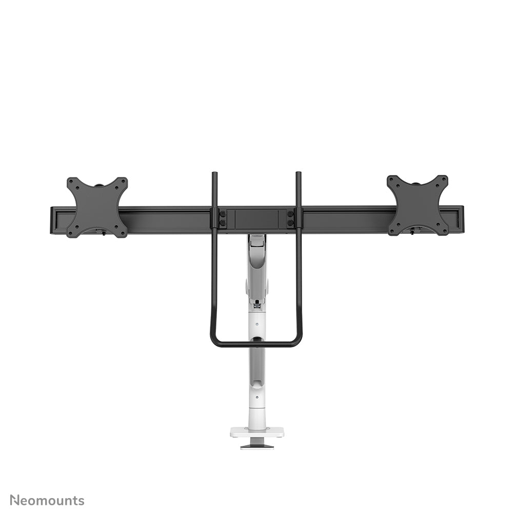 Neomounts DS75S-950WH2 Support Double Écran 17-32" Ressort à Gaz Topfix Arrêt 180°