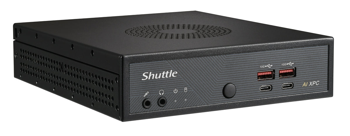 Shuttle Slim AI PC DN11H9 Intel Core Ultra 9 185H, Intel Arc Graphics, 4x 2.5 Gbit LAN, VESA