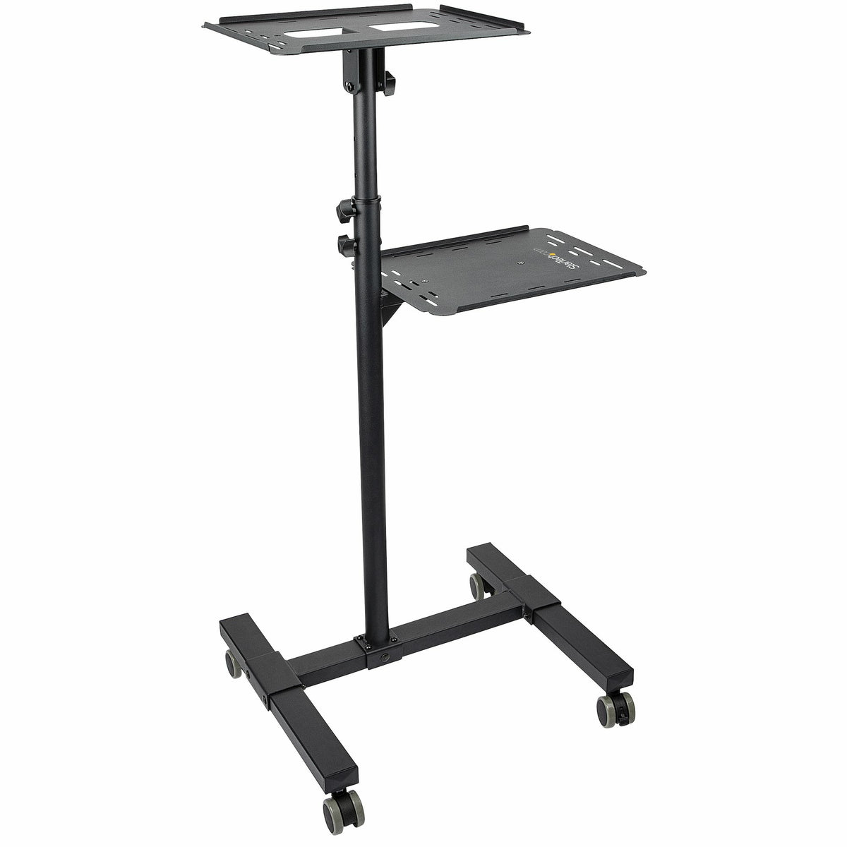 StarTech.com Table Vidéoprojecteur et Ordinateur Portable, Support Robuste 2 Étagères, Ajustable en Hauteur, Chariot Mob