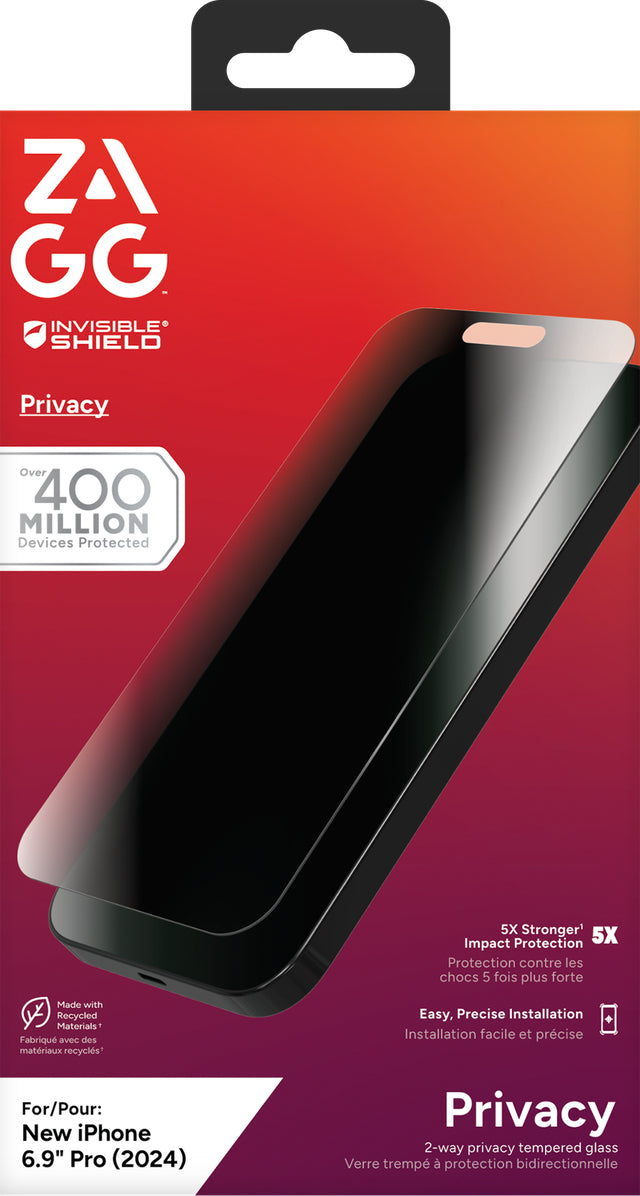 InvisibleShield Glass Elite Privacy Protection de l'écran contre les regards indiscrets Apple 1 pièce(s)
