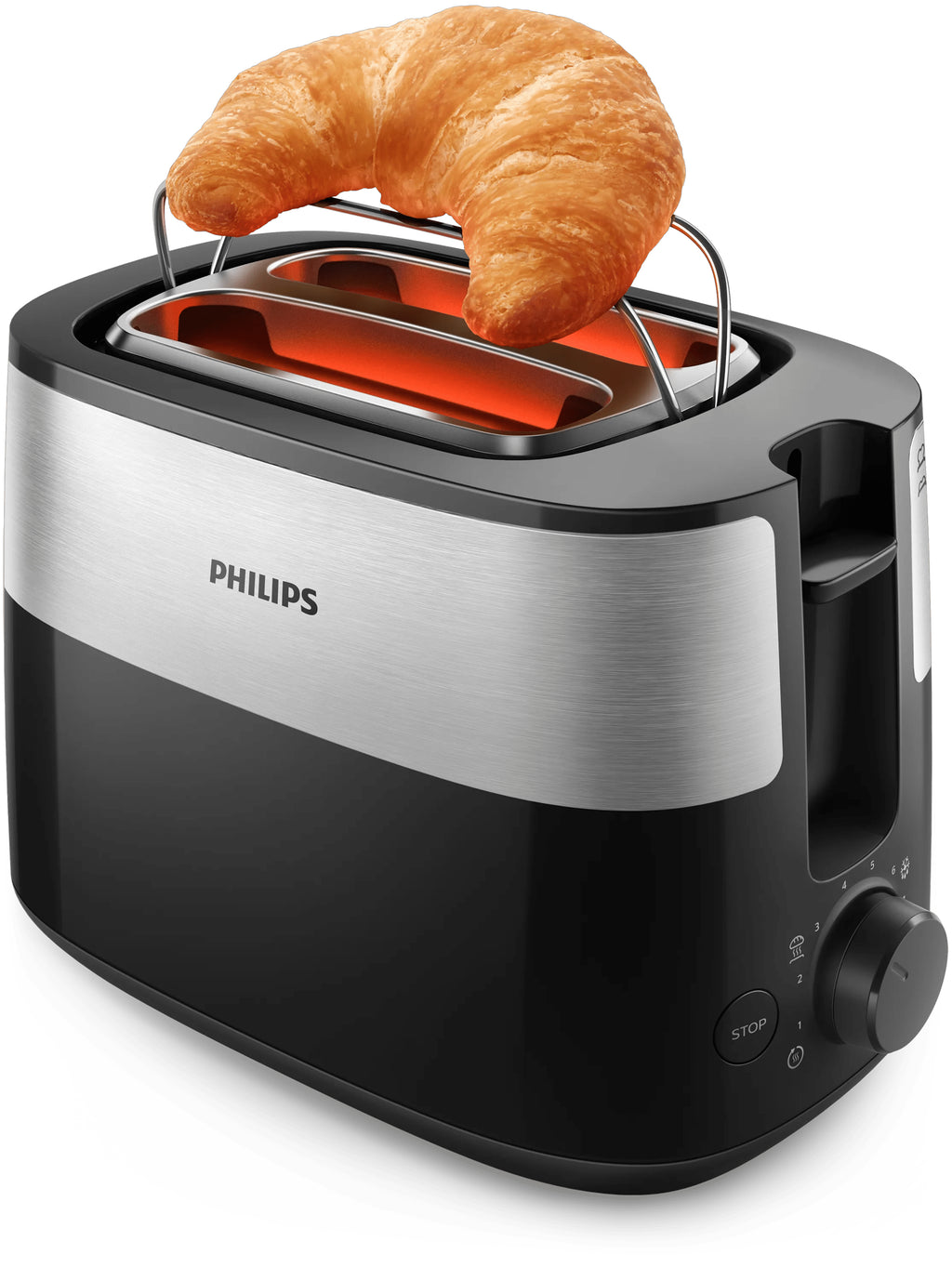 Philips Daily Collection HD2516/90 Grille-pain – 2 tranches, fente large, métal - vue 3