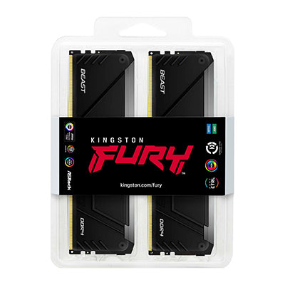 Kingston Technology FURY Beast 128GB 3600MT/s DDR4 CL18 DIMM RGB (Kit de 4)