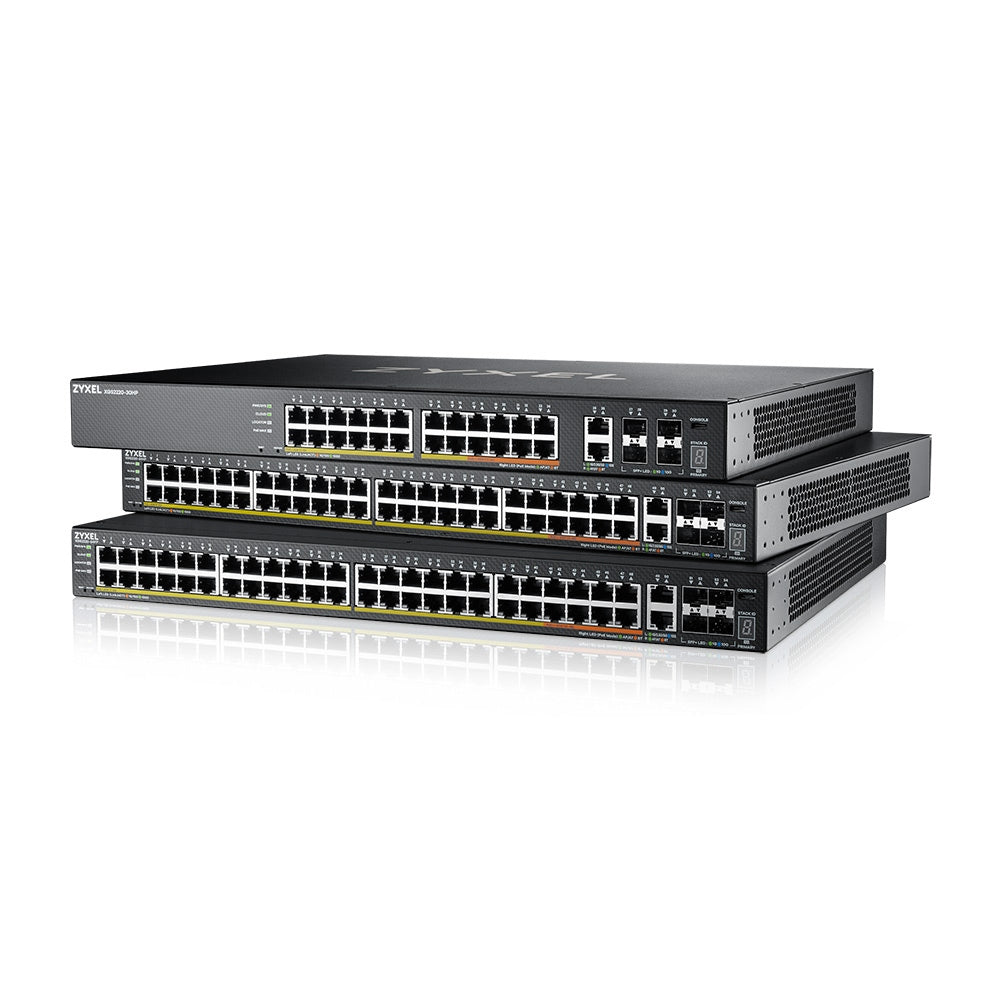 Zyxel XGS2220-30HP Switch Gigabit Ethernet L3 Géré PoE, Noir