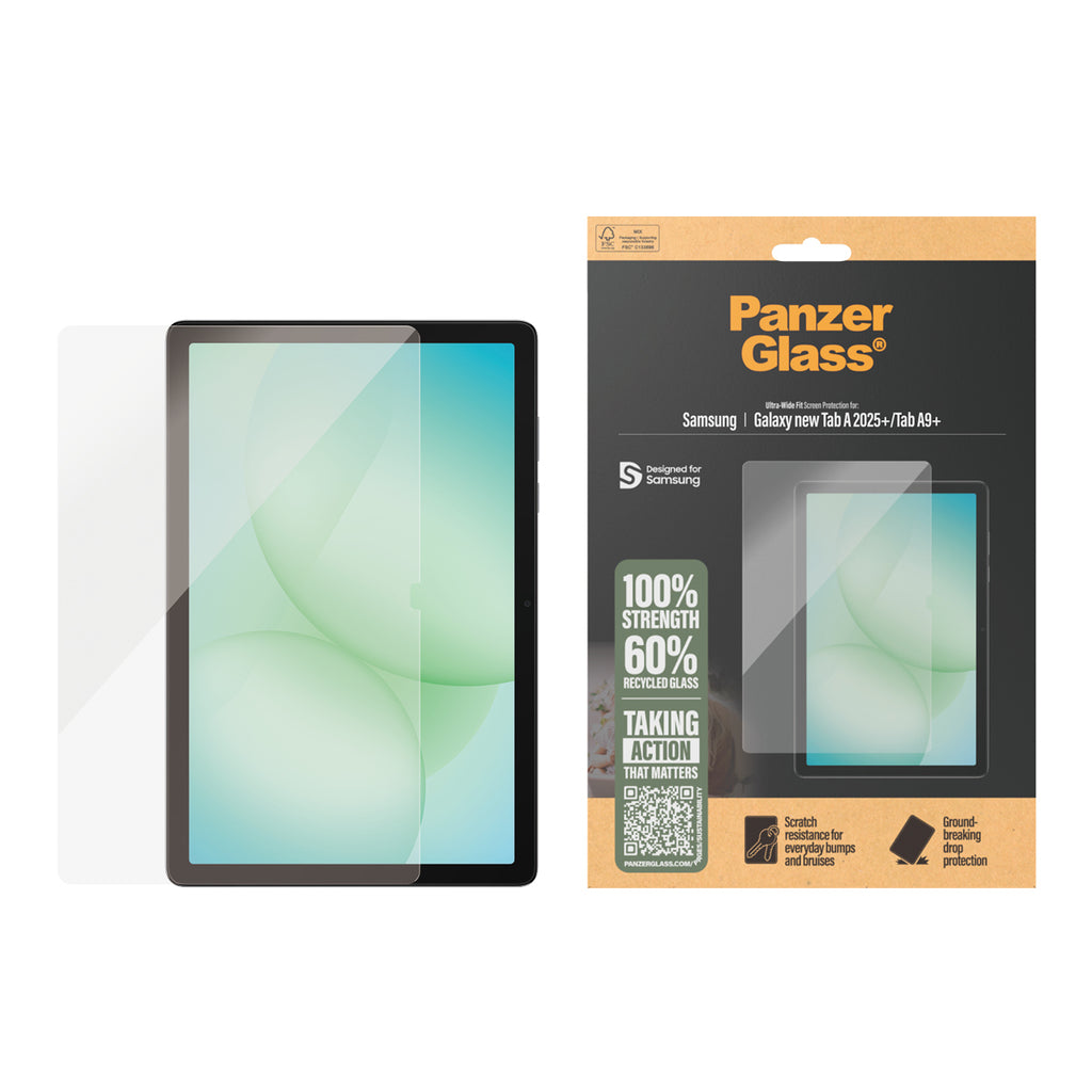 PanzerGlass ® Screen Protector Samsung Galaxy Tab A11+ | Tab A9+ | Ultra-Wide Fit Protection d'écran transparent 1 pièce(s)