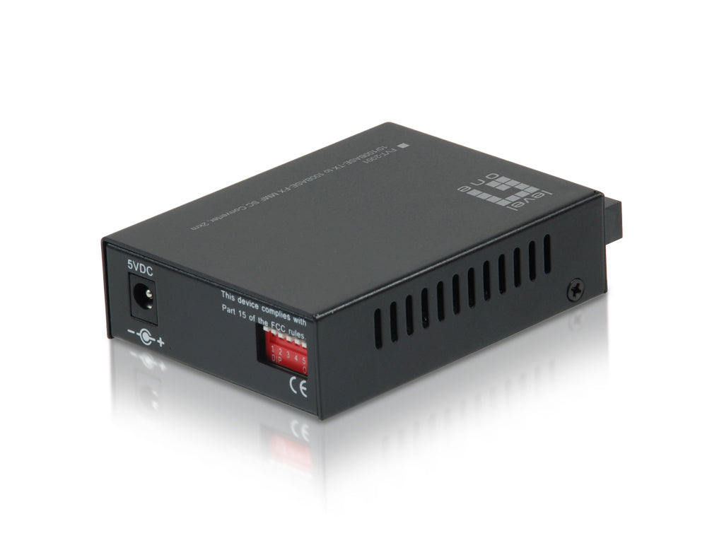 LevelOne FVT-2001 convertisseur de support réseau 100 Mbit/s 1310 nm Multimode Noir - vue 2