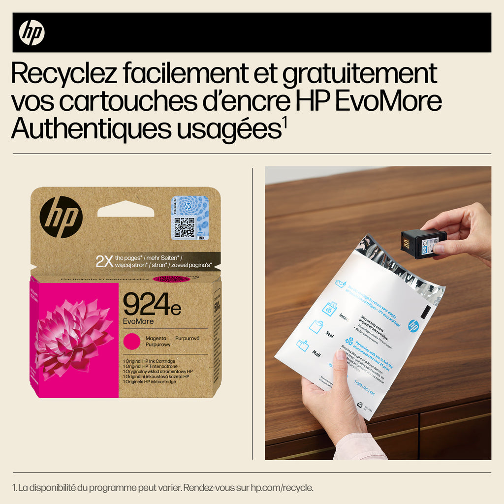 HP 924e Cartouche d’encre authentique Magenta EvoMore