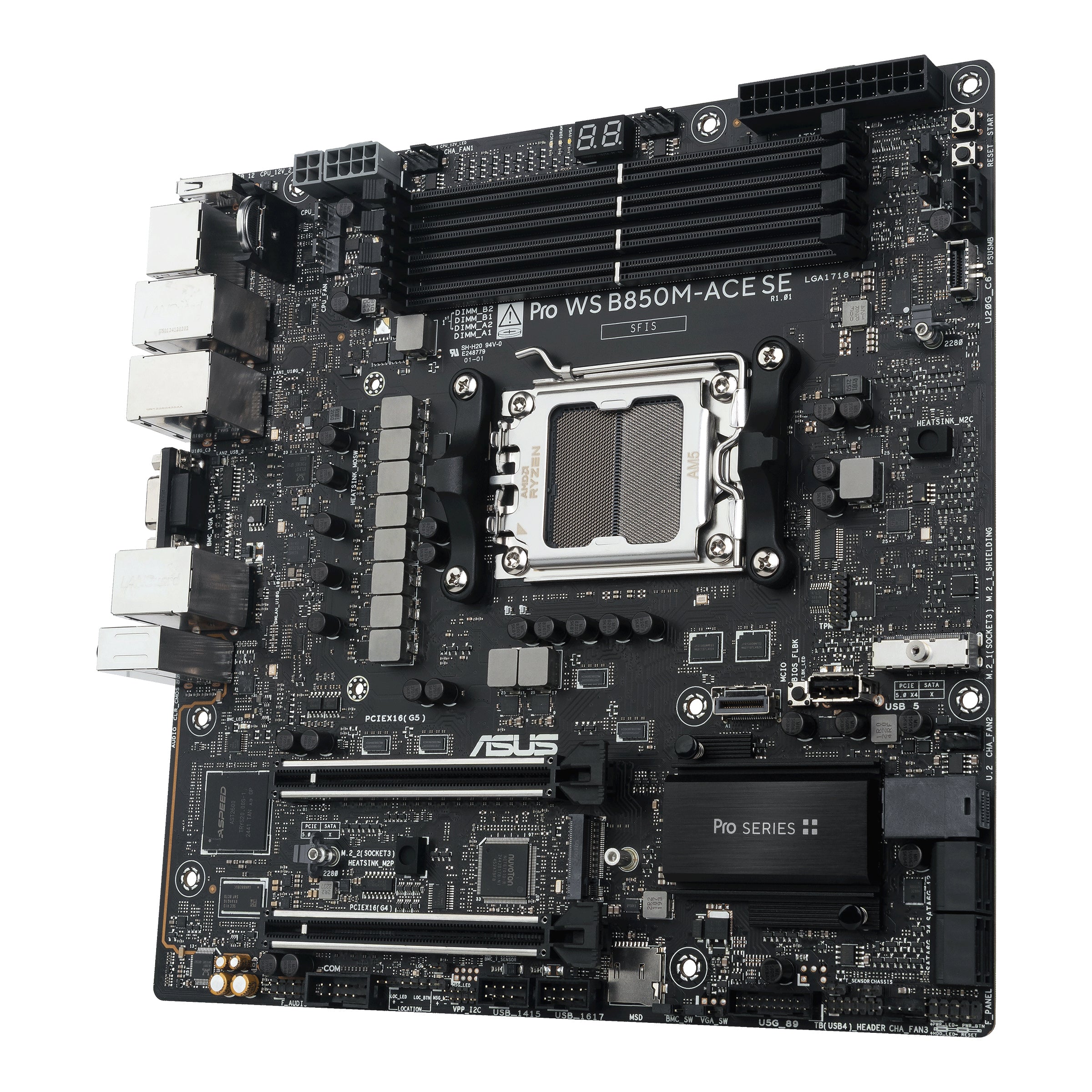 ASUS PRO WS B850M-ACE SE AMD B850 Emplacement AM5 micro ATX