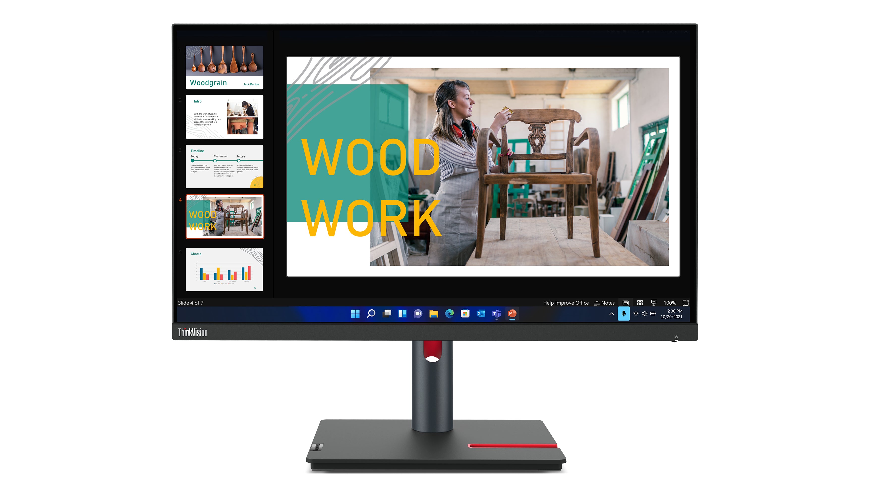 Lenovo ThinkVision P24q-30 écran plat de PC 60,5 cm (23.8") 2560 x 1440 pixels Quad HD LED Noir