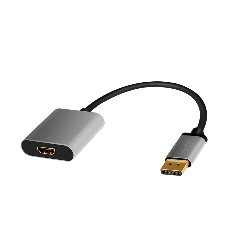 LogiLink CDA0108 câble vidéo et adaptateur 0,15 m DisplayPort HDMI Noir, Gris