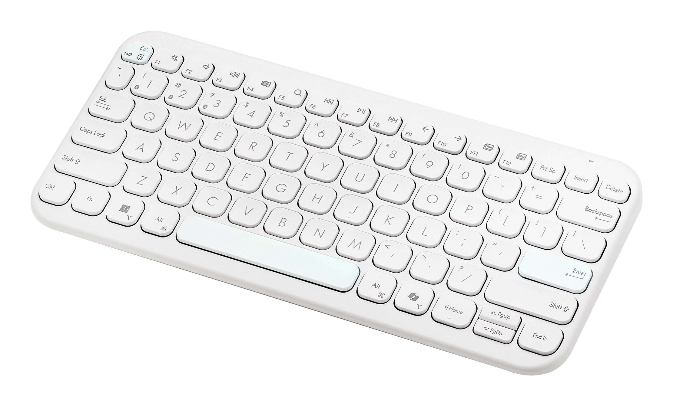 ASUS Marshmallow Keyboard KW100 clavier Maison Bluetooth QWERTZ Allemand Blanc