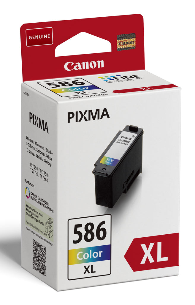 Canon PG-595XL/CL-586XL + GP-501 50Sh. Value Pack cartouche d'encre 2 pièce(s) Original Rendement élevé (XL) Noir, Cyan,