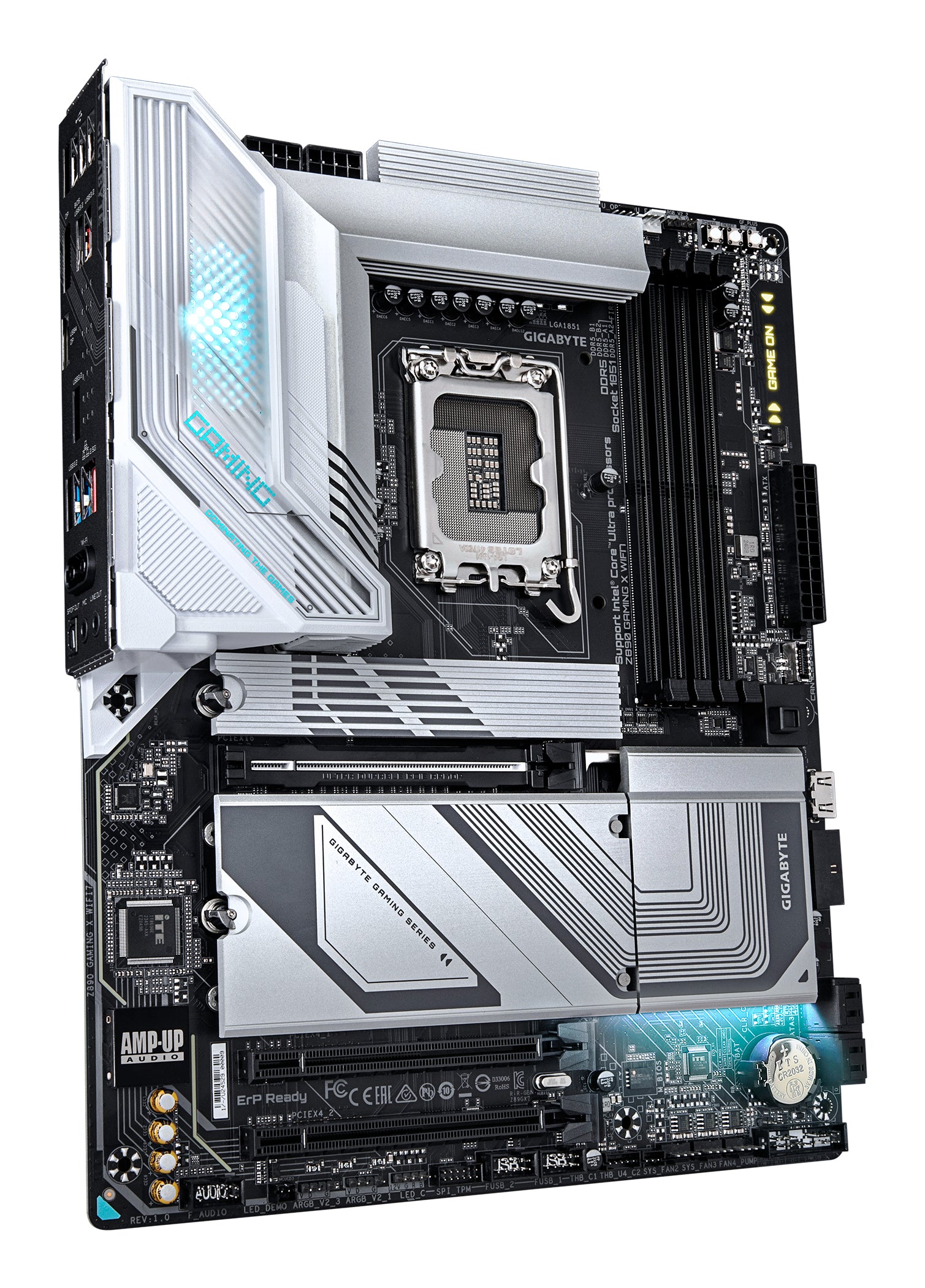 GIGABYTE Carte mère Z890 GAMING X WIFI7 - Prend en charge les processeurs Intel Core Ultra (Série 2), VRM à 16+1+2 phases, jusqu'à 8800MHz DDR5 (OC), 1xPCIe 5.0 + 3xPCIe 4.0, Wi-Fi 7, LAN 2.5GbE, USB 4