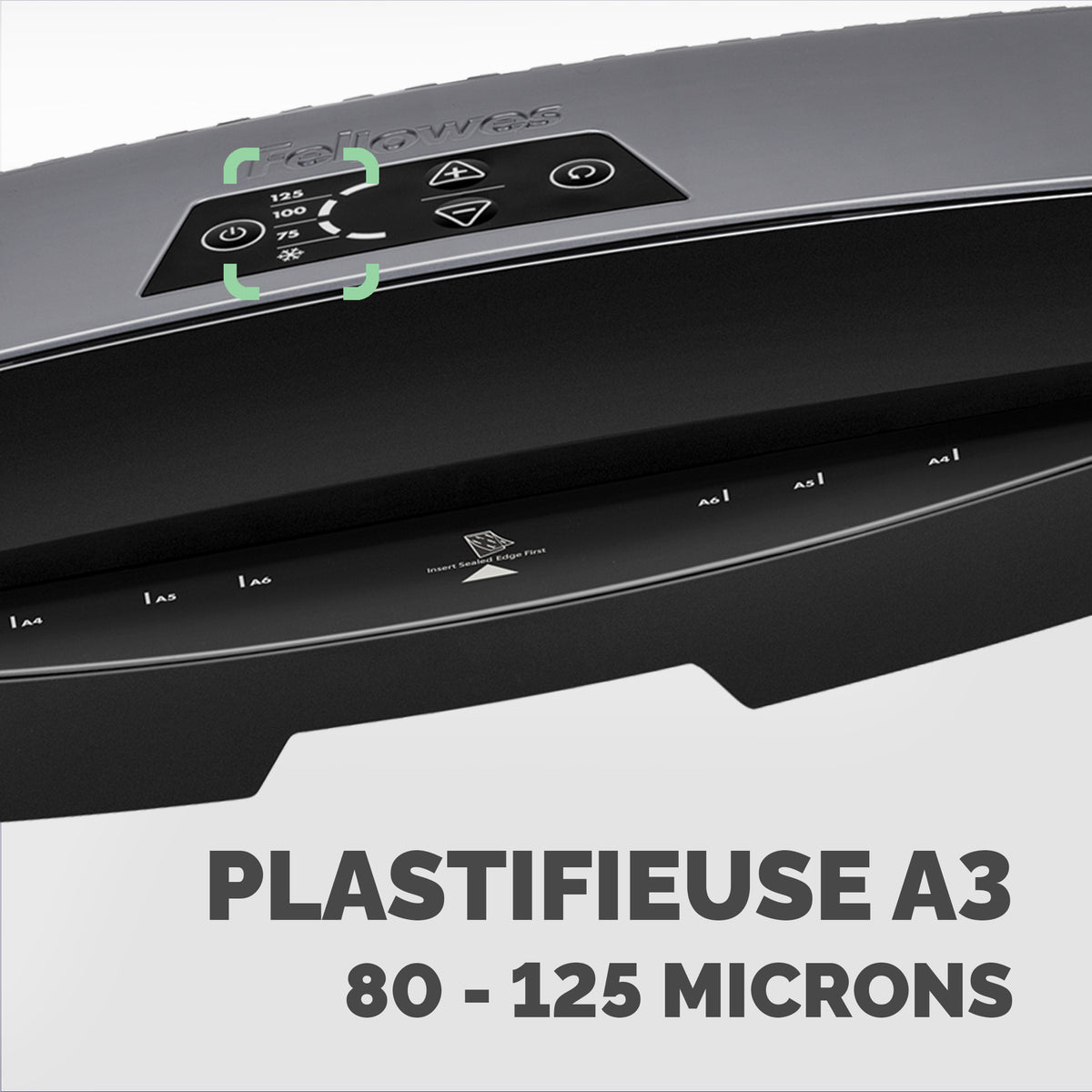 Fellowes Calibre A3 Laminoir à froid, 500 mm/min, Noir