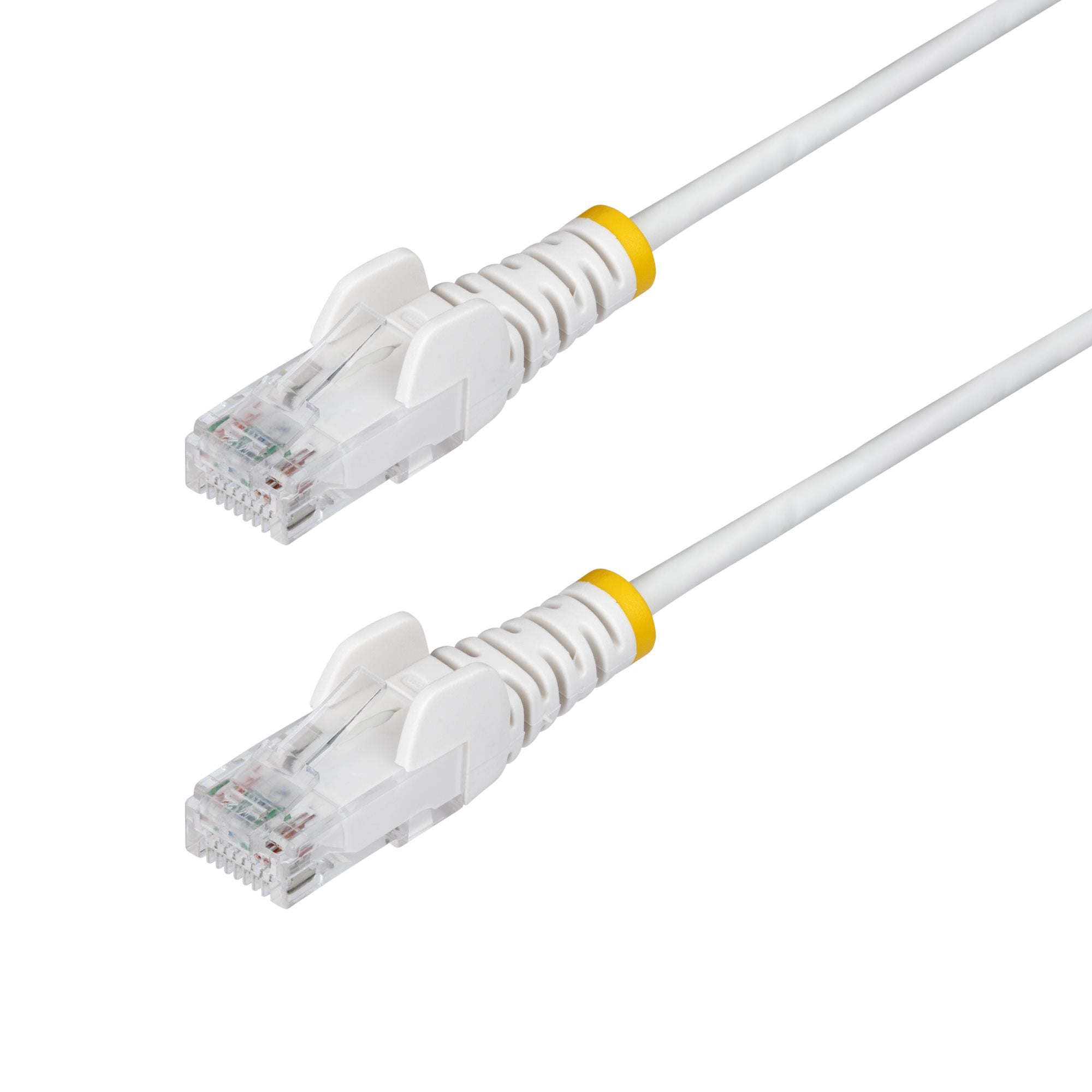 StarTech.com Câble Ethernet CAT6 Blanc Fin de 1,5m, Sans Accroc, 100W PoE, UTP, LSZH, Fil de Cuivre Pur 28AWG, Cordon Patch Réseau RJ45 avec Serre-Câble, Contrôlé Fluke