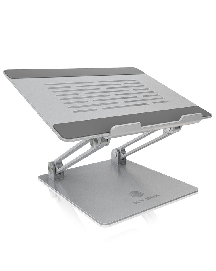 ICY BOX IB-NH300 Support pour Ordinateur Portable 17 pouces, Aluminium, Argent