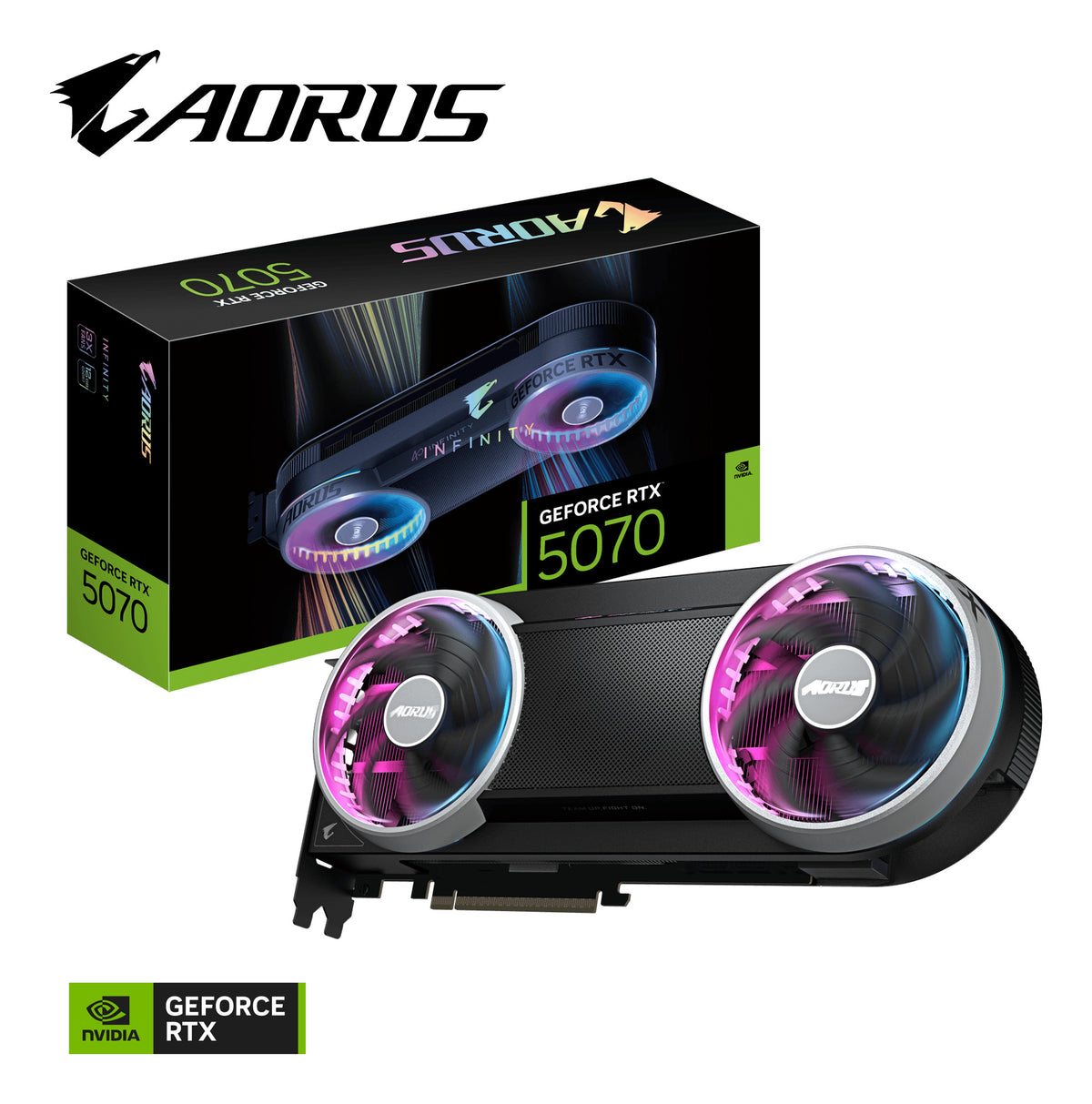 GIGABYTE AORUS GeForce RTX 5070 INFINITY 12G Carte Graphique