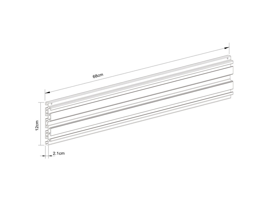 Accessoire de Montage de Moniteurs 3866, Glissière en Aluminium Noir