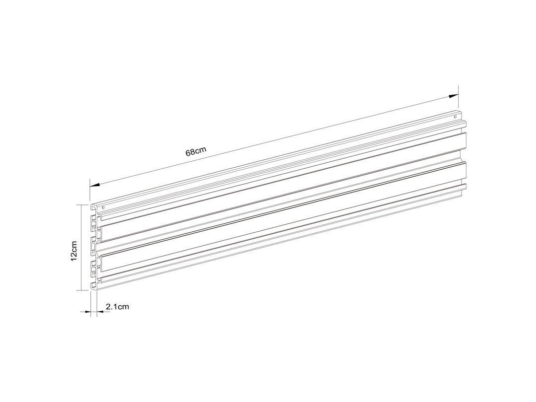 Accessoire de Montage de Moniteurs 3866, Glissière en Aluminium Noir