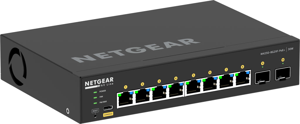 NETGEAR GSM4210PX Géré L2/L3 Gigabit Ethernet (10/100/1000) Connexion Ethernet, supportant l'alimentation via ce port (P