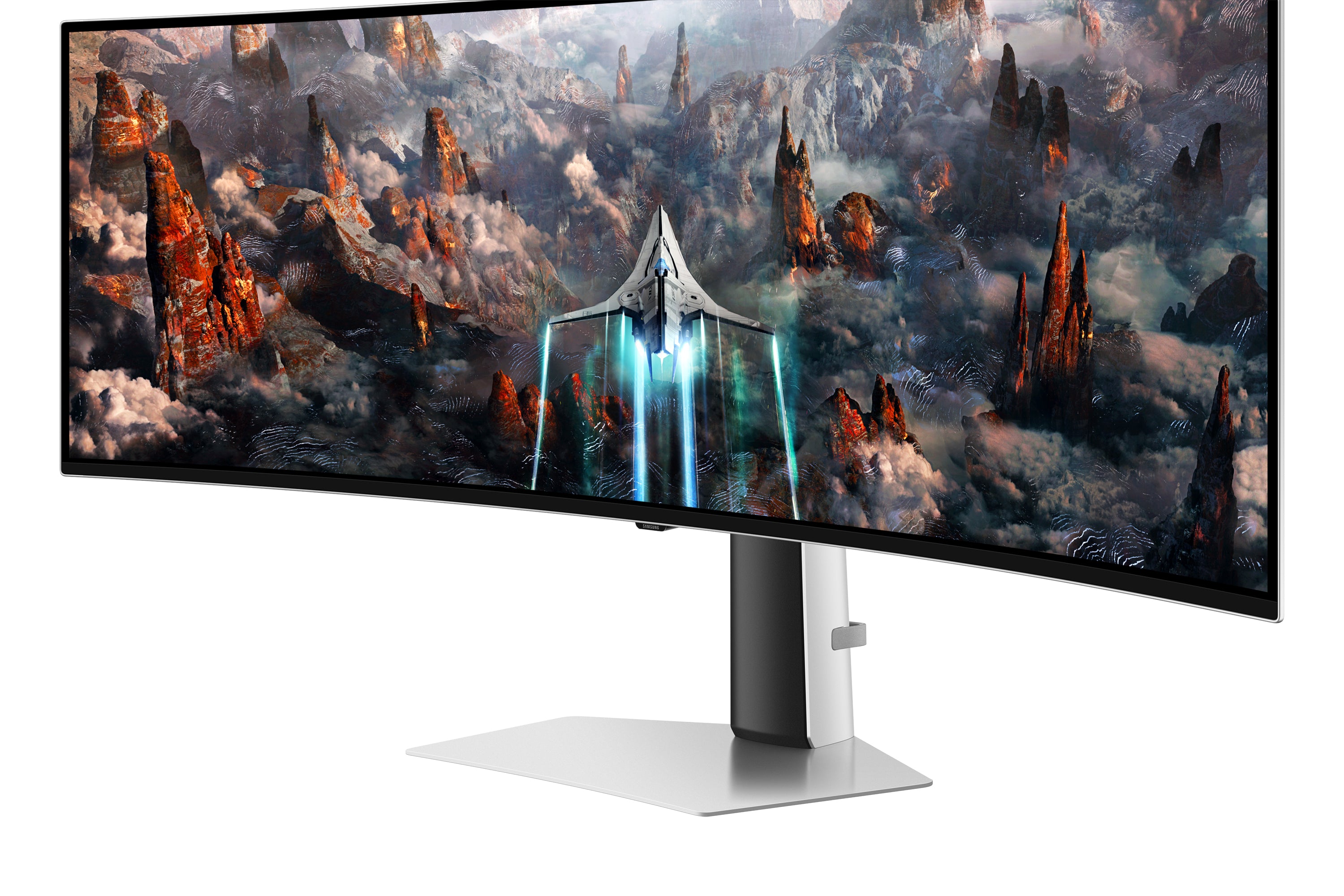 Samsung Samsung G93SC écran plat de PC 124,5 cm (49") 5120 x 1440 pixels Dual QHD OLED Argent