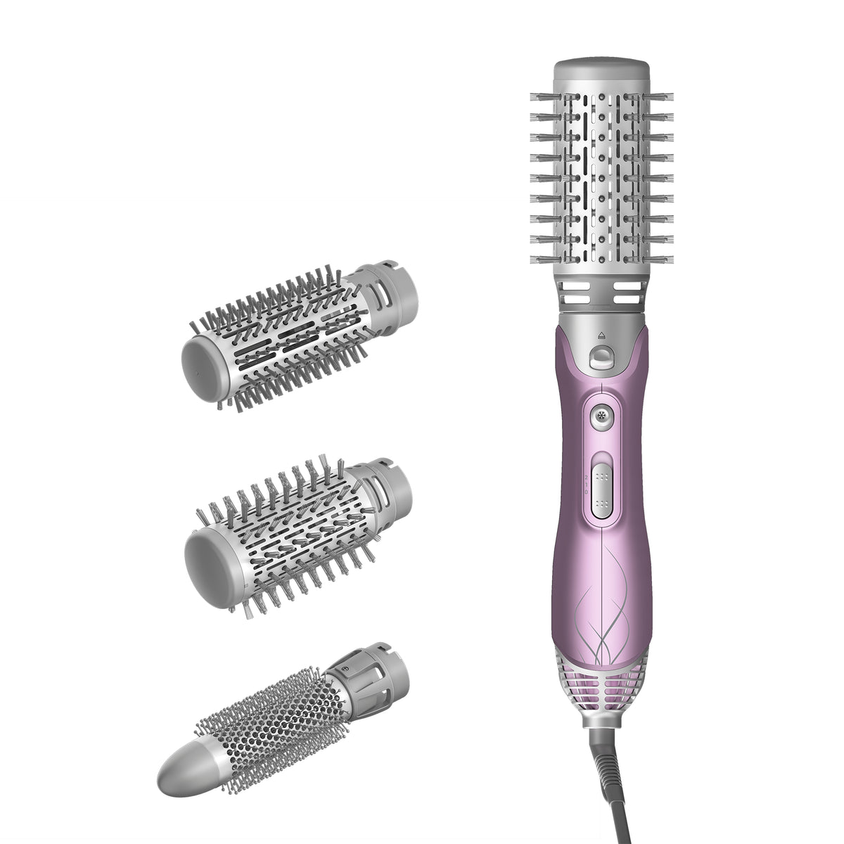 Grundig HS 6220 Brosse soufflante à air chaud À chaleur Gris, Rose 1100 W 1,8 m - vue 2
