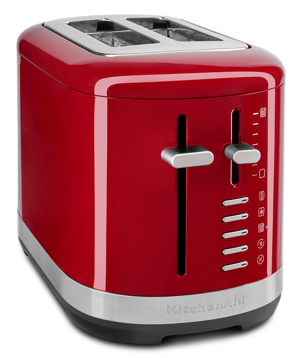 KitchenAid 5KMT2109EER Grille-pain 2 Tranches 980 W, Noir, Rouge, Acier Inoxydable