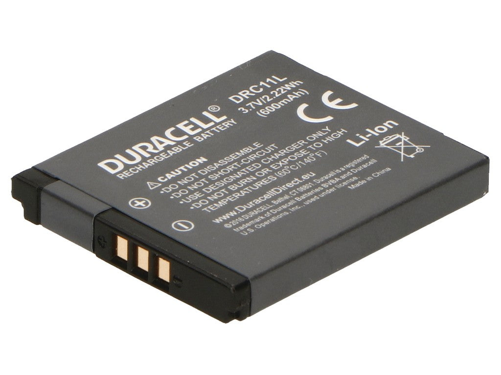 Duracell DRC11L Batterie Lithium-Ion pour Appareil Photo et Caméscope, 600 mAh