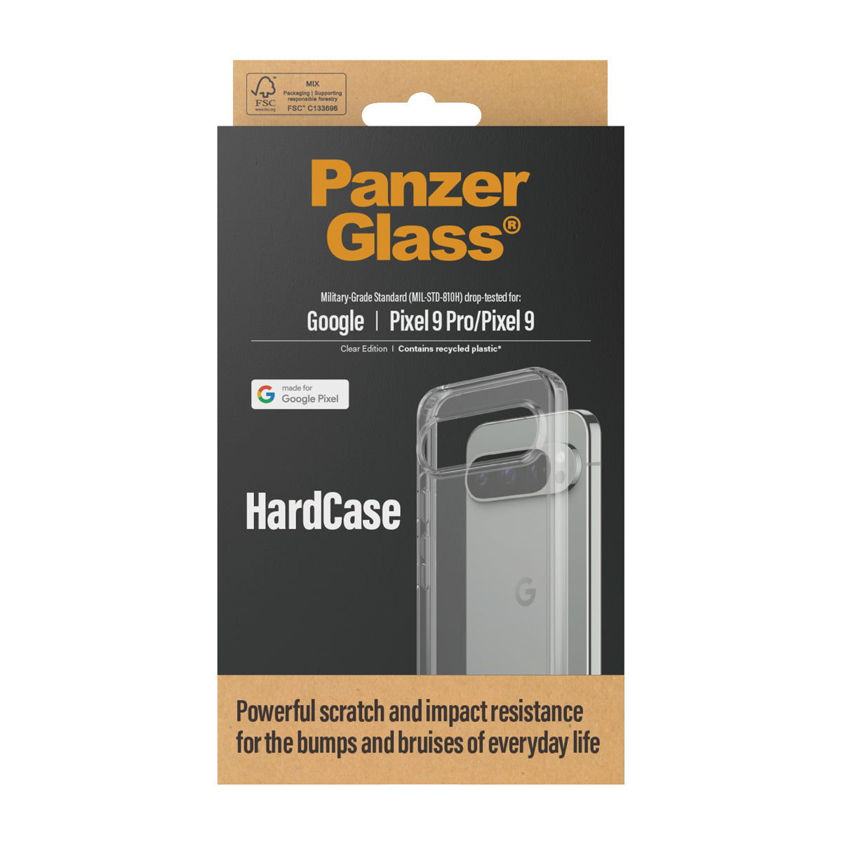 PanzerGlass ® HardCase Transparent Google Pixel 9 Pro 5G | 9 5G coque de protection pour téléphones portables Housse