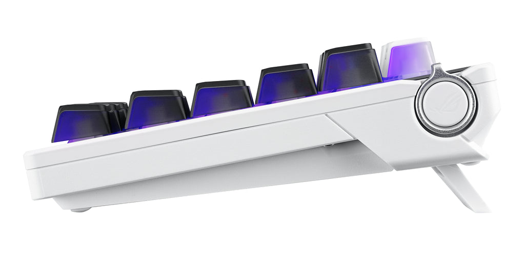 ASUS ROG Azoth X Clavier Gaming Mécanique 75% QWERTZ Blanc, USB, RF Wireless et Bluetooth