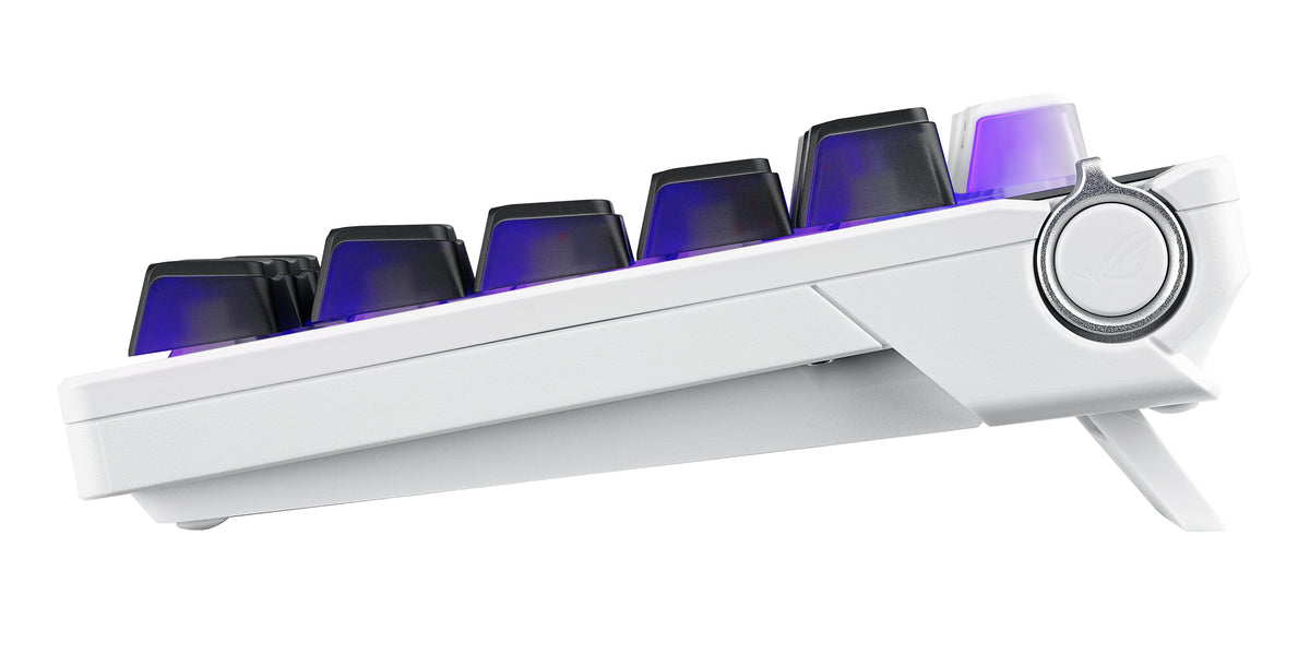 ASUS ROG Azoth X Clavier Gaming Mécanique 75% QWERTZ Blanc, USB, RF Wireless et Bluetooth