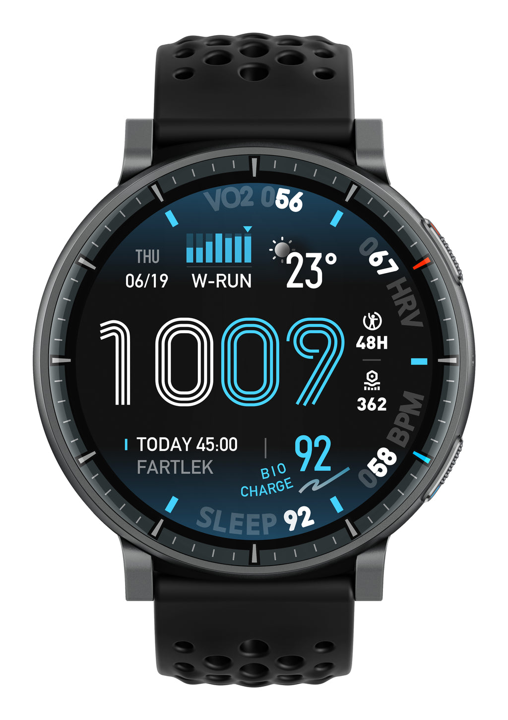 Amazfit Active Max 3,81 cm (1.5") AMOLED Numérique 480 x 480 pixels Écran tactile Noir