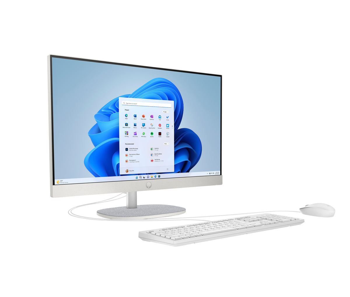 HP All-in-One Touch PC 24-cr0241ng, Écran Tactile 60,5 cm (23,8"), Intel Core i3 N300, 8GB RAM, 512GB SSD, Windows 11
