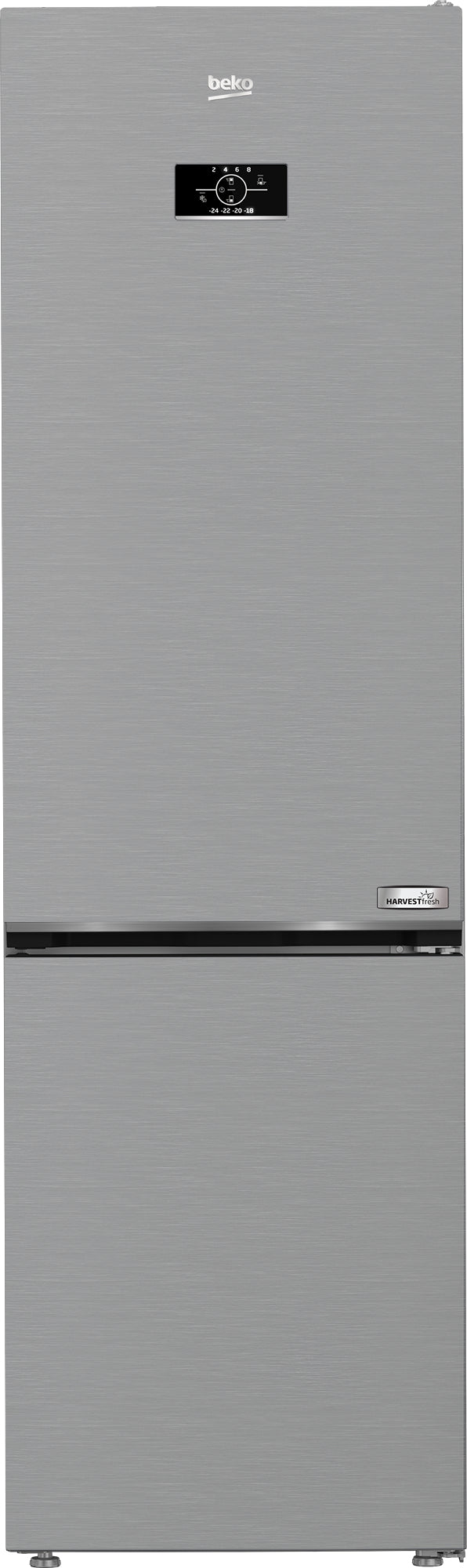 Beko B5RCNA406HXB1 Réfrigérateur Combiné Pose Libre 355 L, Métallique