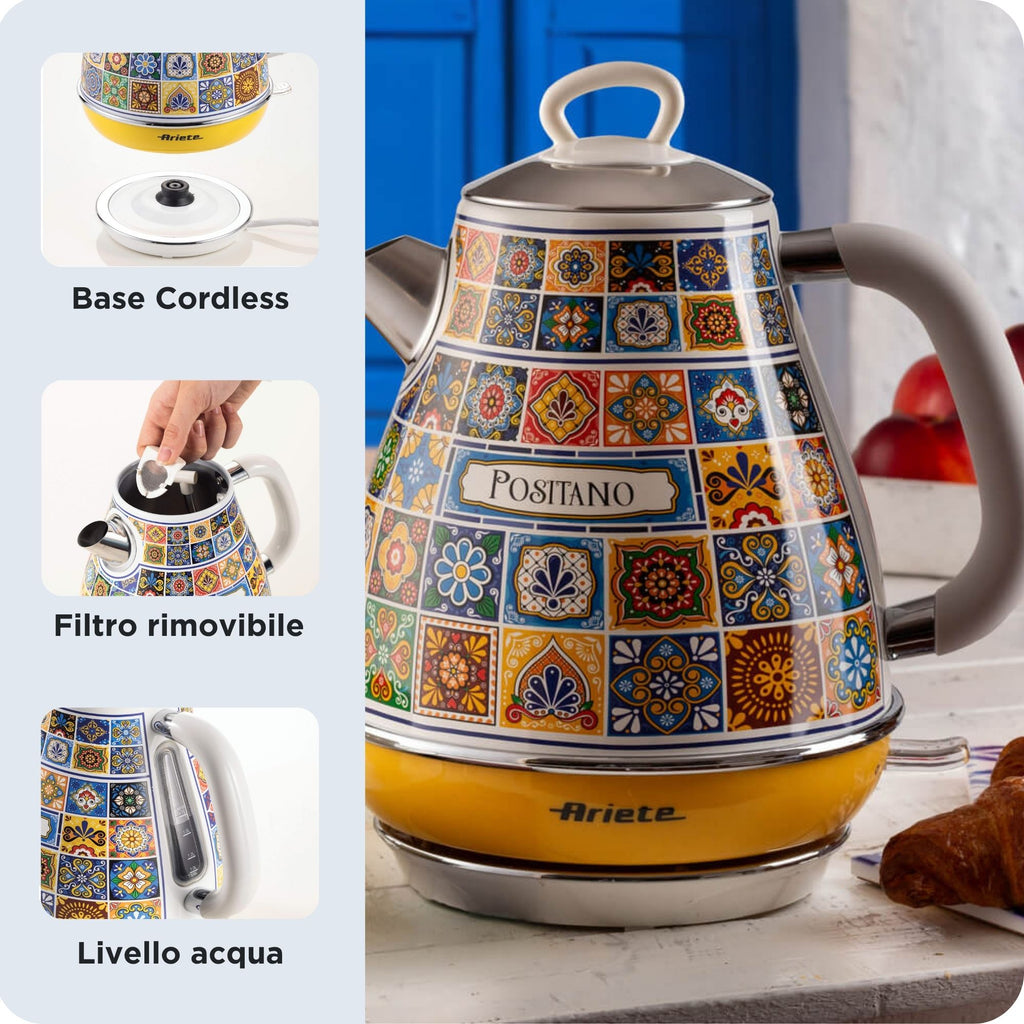Ariete 2869/0P bouilloire 1,7 L 2200 W Bleu, Jaune