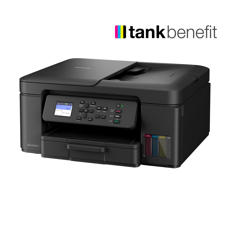 Brother DCP-T780DW Imprimante Multifonction 3-en-1 Compacte Tankbenefit à Réservoir d'Encre