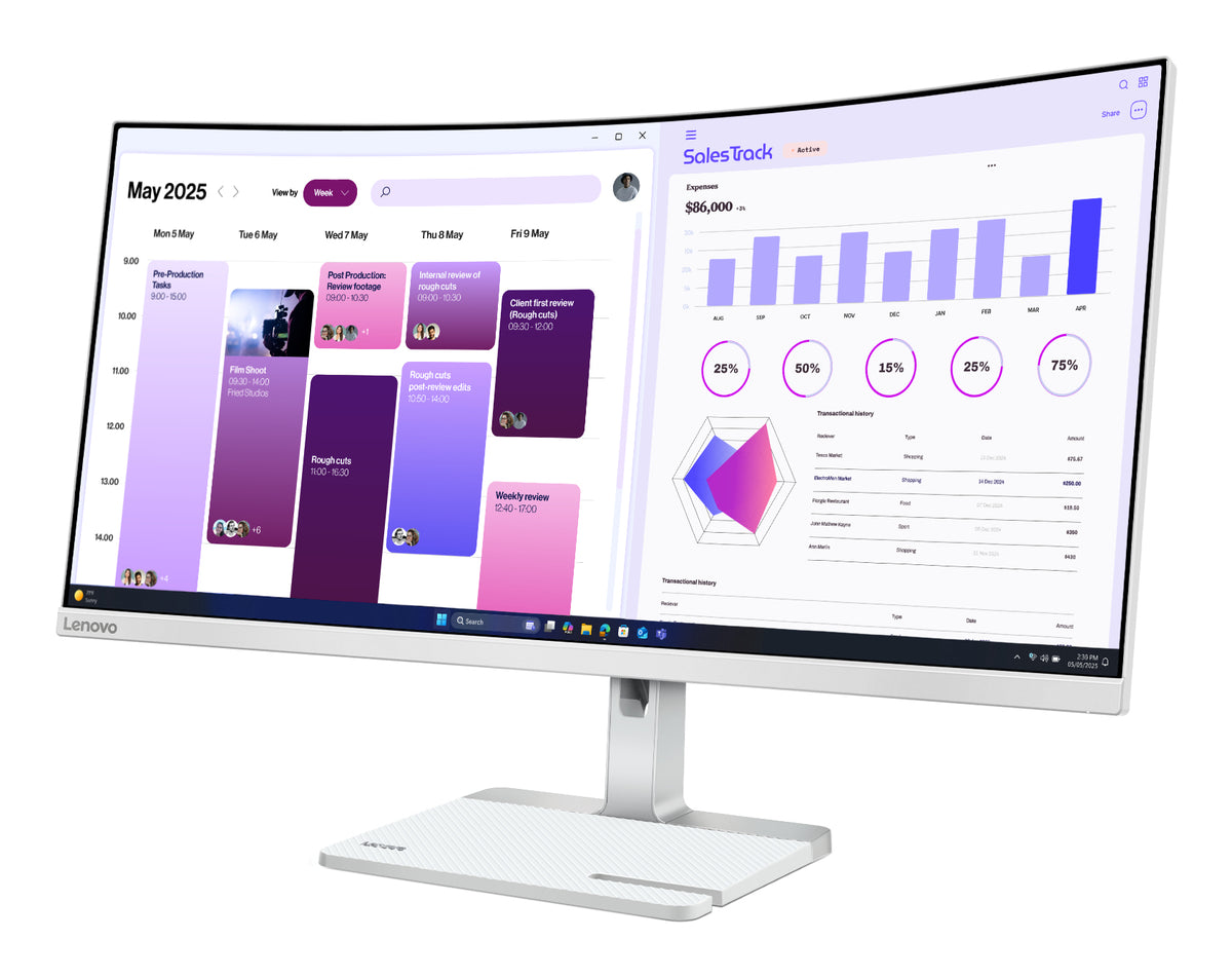 Lenovo L34W-4C Moniteur - vue 2