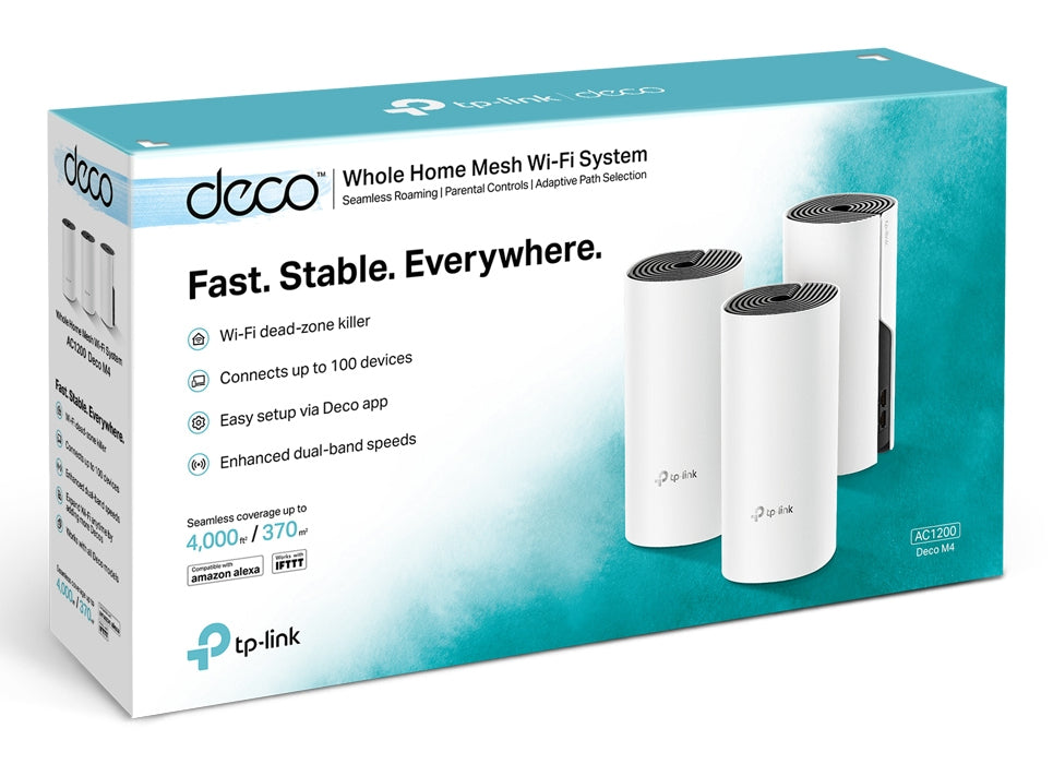 TP-Link Deco M4(3-pack) Bi-bande (2,4 GHz / 5 GHz) Wi-Fi 5 (802.11ac) Blanc 2 Interne
