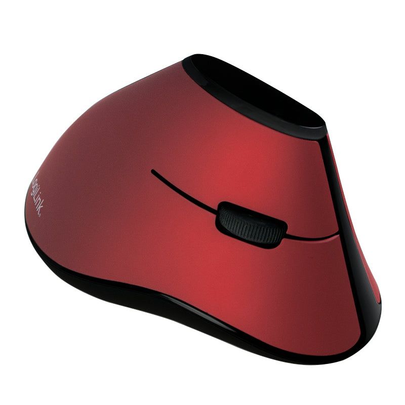 LogiLink Ergonomic Vertical Optisk Trådløs Sort Rød - vue 4