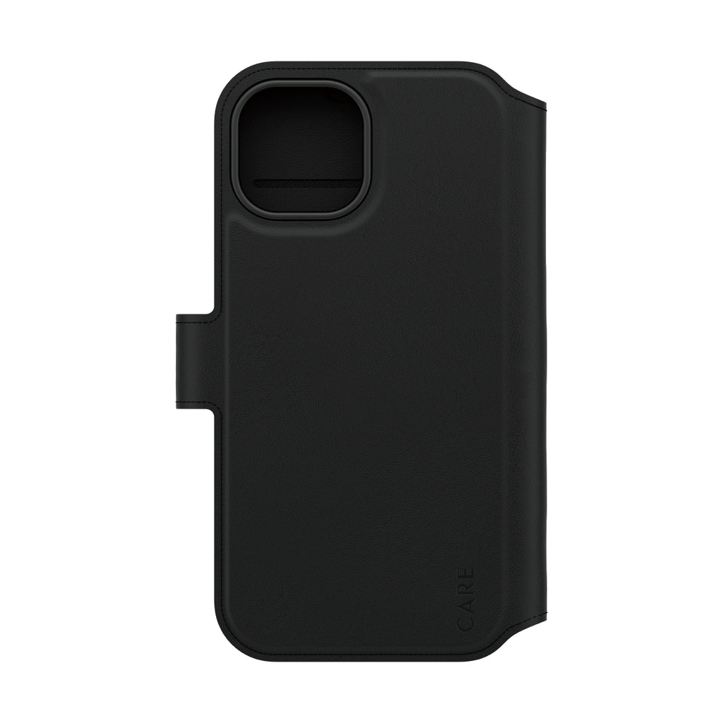 PanzerGlass CARE by Tango Étui Portefeuille 2-en-1 avec MagSafe pour iPhone 15, Noir
