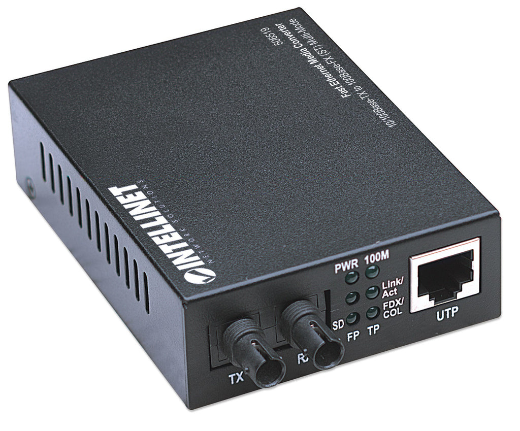 Intellinet 506519 Convertisseur de Support Réseau 100 Mbit/s 1310 nm Multimode Noir
