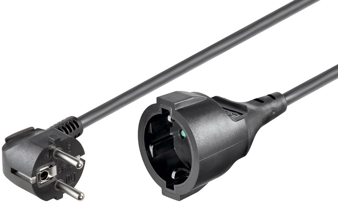 Microconnect PE141000 câble électrique Noir 10 m Prise d'alimentation type E+F Schuko