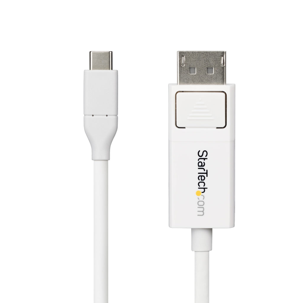 StarTech.com Câble USB-C vers DisplayPort 1.2 Bidirectionnel 4K 60Hz 2m Blanc
