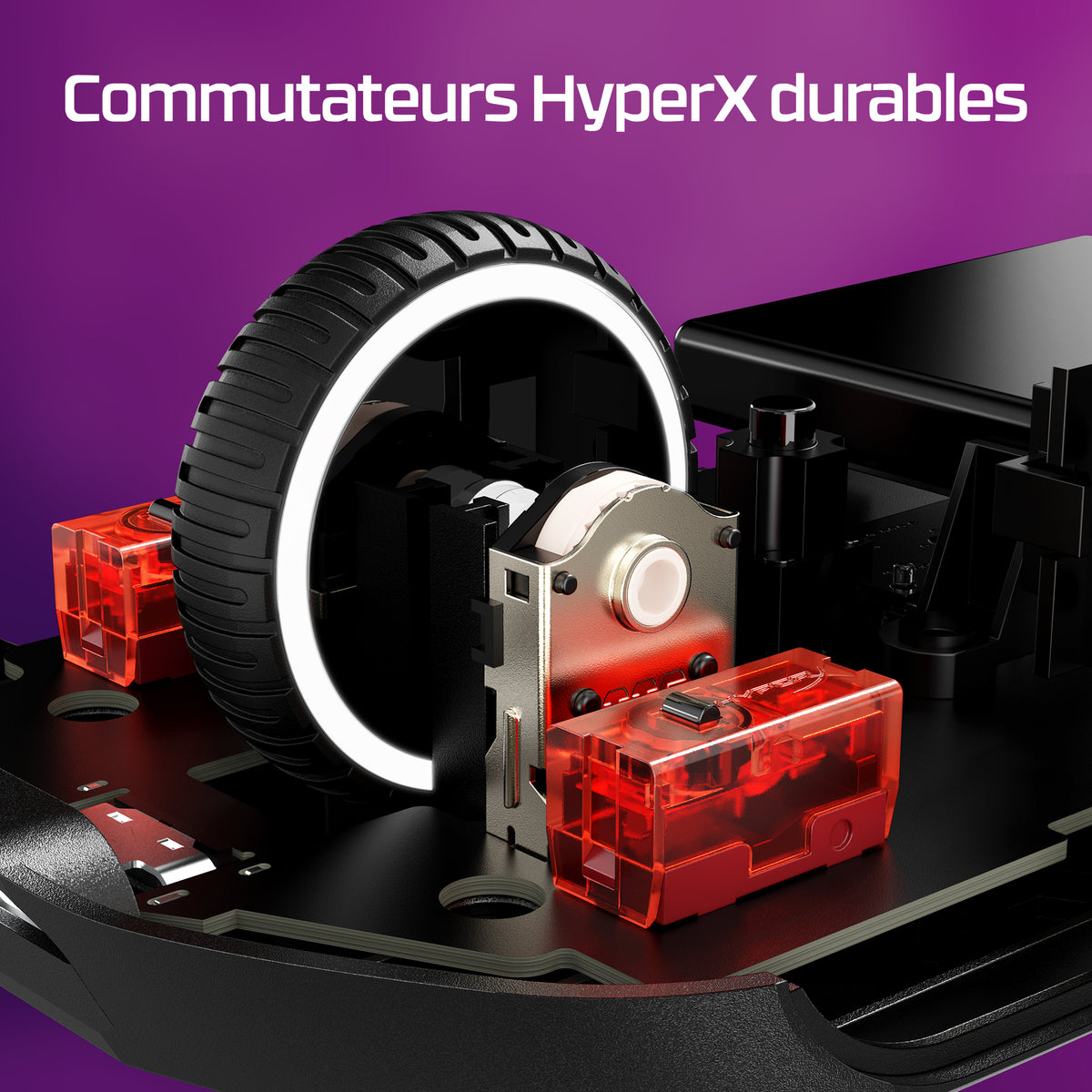 HyperX Pulsefire Haste 2 - Souris sans fil gaming (blanc) - vue 5